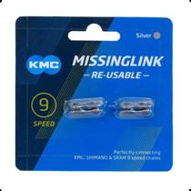 Emenda Corrente Kmc 9v Power Link Silver Prata - Speed Mtb