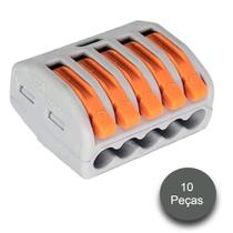 Emenda Eletrica tipo Borne 5 entradas 10 peças Emenda Eletrica tipo Borne 5 entradas 10 peças