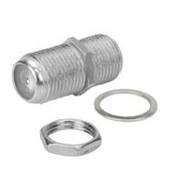 Emenda Para Cabo Coaxial Femea Rosca Com Porca E Arruelas