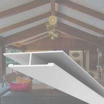 Emenda Rígida Pvc Perfil H 1,3mm X 4,8cm X 3m Permatti Branco
