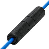 Emenda RJ45 Fêmea para Cabo de Internet UTP, Conector à Prova D'água IP67, Preto