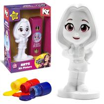 Emilly Vick Boneco Dos Rosa Para Pintar 18 Cm Com 5 Tintas E 1 Pincel