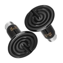 Emissor de calor cerâmico com lâmpada de calor para répteis de 50 W Simple Deluxe, pacote com 2