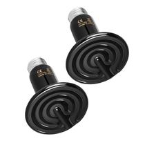Emissor de calor cerâmico de 75 W Simple Deluxe, pacote com 2 unidades para répteis