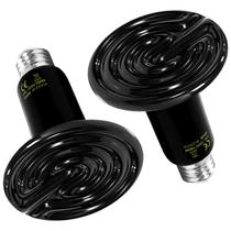 Emissor de calor cerâmico Simple Deluxe 100W, pacote com 2 lâmpadas de calor para répteis Emissor de calor cerâmico Simple Deluxe 100W, pacote com 2 lâmpadas de calor para répteis
