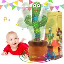 Emoin de brinquedo Christmas Dancing Cactus com gravação e luzes