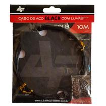 Empate Cabo de Aço Para Encastoar Black Albatroz Fishing 50lb 10m com 50 Luvas