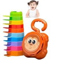 Empilha Baby Macaco Brinquedo Empilhar Encaixar Mercotoys