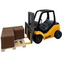 Empilhadeira Agille Working Amarelo Usual Brinquedos 485 Empilhadeira Agille Working Amarelo Usual Brinquedos 485