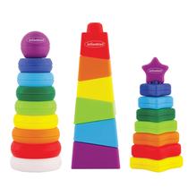 Empilhadores Playset Infantino Tower Multicolor 23 peças de 12 milhões ou mais