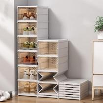 Empilhável Sapateira Dobrável Caixa Sandálias Andares Multiuso Tênis Portátil Sapato