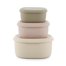 Emptycolor Conjunto com 3 Potes de Silicone para Armazenamento de Alimentos à Prova de Vazamentos