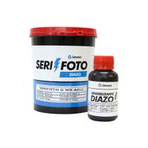 Emulsão para Serigrafia Gênesis Serifoto Diazo W.R. Azul + Sensibilizante para Impressão em Tecido Emulsão para Serigrafia Gênesis Serifoto Diazo W.R. Azul + Sensibilizante para Impressão em Tecido