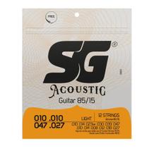 Enc sg violao aço 010 bronze 85/15 leve 12 cordas