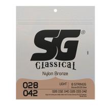 Enc sg violao nylon 028 cristal/prata leve