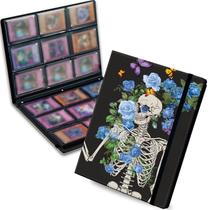 Encadernador de cartas colecionáveis Dikoer Blue Rose Skull 900 bolsos Encadernador de cartas colecionáveis Dikoer Blue Rose Skull 900 bolsos