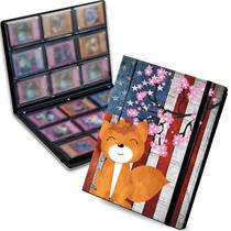 Encadernador de cartas colecionáveis Dikoer Fox Cherry Blossom 720 Pockets