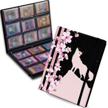 Encadernador de cartas colecionáveis Dikoer Pink Cherry Blossom Wolf 540 Pockets