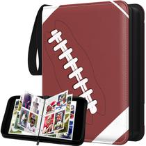 Encadernador de cartas colecionáveis Lanfrom de futebol de 4 bolsos com mangas