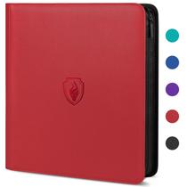Encadernador de cartões Fabmaker Premium Zip 12 Pocket 912 Cards Red