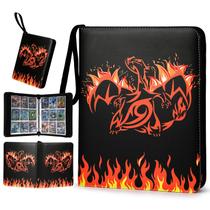 Encadernador de cartões FITNISSFTW 900, bolsos com mangas, TCG, preto