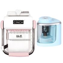 Encadernadora The Cinch Furo Quadrado + Apontador Elétrico Azul