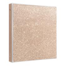 Encadernadores de 3 anéis EYROZILL Sparkly de 1 polegada em ouro rosa