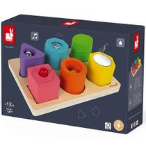 Encaixa formas interativo com 7 pecas janod