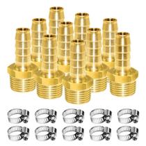 Encaixe de barba de mangueira Joywayus Brass 16 mm Barb x 1/2 NPT macho Encaixe de barba de mangueira Joywayus Brass 16 mm Barb x 1/2 NPT macho