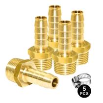 Encaixe de barba de mangueira Joywayus Brass 16 mm Barb x 12 mm NPT Macho Encaixe de barba de mangueira Joywayus Brass 16 mm Barb x 12 mm NPT Macho