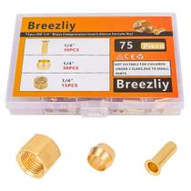 Encaixe de compressão Breezliy 1/4 de polegada OD Brass 75PCS