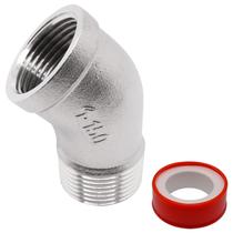 Encaixe de cotovelo de 45 graus S SYDIEN 304 em aço inoxidável 1NPT