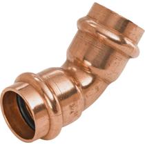 Encaixe de cotovelo de cobre 45 NIBCO 0,5 x 0,5 na prensa
