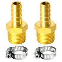 Encaixe de farpa de mangueira de latão TAILONZ PNEUMATIC de 3/8 polegadas x adaptador NPT macho de 3/8 polegadas (pacote com 5)