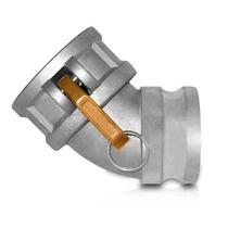 Encaixe de mangueira Gloxco Aluminium Type DA Cam and Groove 45 Elbow Encaixe de mangueira Gloxco Aluminium Type DA Cam and Groove 45 Elbow