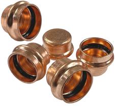 Encaixe de pressão 3/4 com tampa de cobre para encanamento EZ-FLUID ProPress Encaixe de pressão 3/4 com tampa de cobre para encanamento EZ-FLUID ProPress