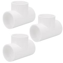 Encaixe de PVC de 3 vias, 2 polegadas SCH40, grau de mobiliário, PVC branco