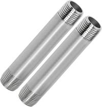 Encaixe de tubo de mamilo Fitvell 304 em aço inoxidável 1 NPT macho x 1 NPT macho