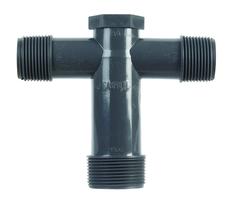 Encaixe de tubo de mangueira Campbell Tank Cross Short PVC 1" Encaixe de tubo de mangueira Campbell Tank Cross Short PVC 1"