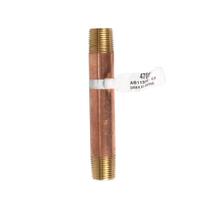 Encaixe de tubo de mangueira HOMEPLUS+ 3/8" MPT Brass Nipple 10 cm