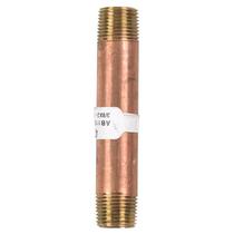 Encaixe de tubo de mangueira HOMEPLUS+ 3/8" MPT Red Brass Nipple 9 cm