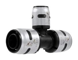 Encaixe de tubo de mangueira SharkBite EvoPex Push Reducting Tee 3/4 x 1/2"