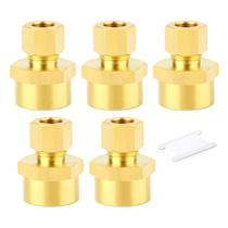 Encaixe de tubo de união de compressão de latão GASHER 5PCS 9,53 mm x 1/2 NPT