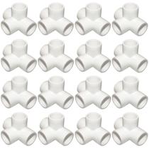 Encaixe de tubulação ANPTGHT 3/4 polegadas Tee PVC, cotovelo de 4 vias (pacote com 16)