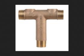 Encaixe de tubulação de mangueira Campbell Universal Tank Cross 1" Brass