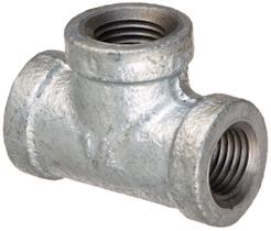 Encaixe de tubulação de mangueira LDR Industries 311 T-14 Tee 1/4" galvanizado
