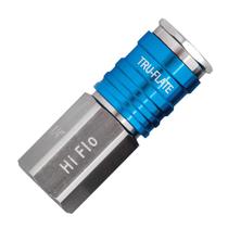 Encaixe de tubulação de mangueira Plews Tru-Flate 13-935 1/4" HI FLO Coupler