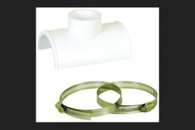 Encaixe de tubulação de mangueira Sioux Chief DWV Saddle Tee 4 x 4"