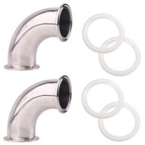 Encaixe de tubulação DERNORD Sanitary Ferrule Elbow 90 2 Tube OD