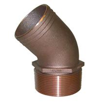 Encaixe de tubulação Groco 45 Degree Bronze 1-1/4 NPT para mangueira 1-1/4